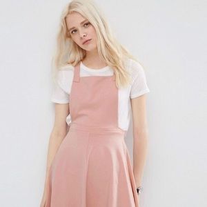 ASOS Pink Pinafore Overall Dress